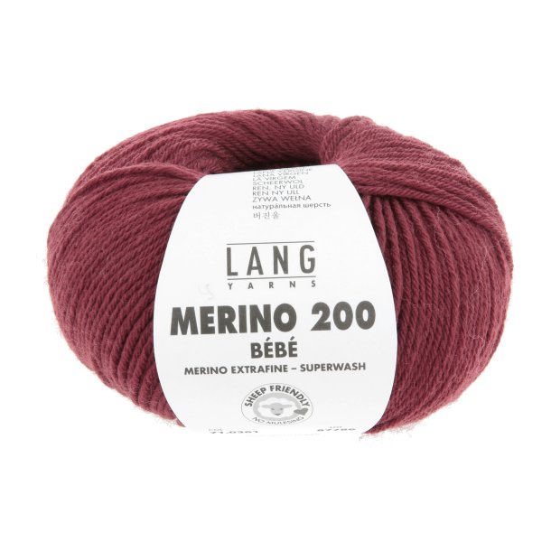 Lang Yarns - Merino 200 B�b� Fv. 361 M�rk R�d