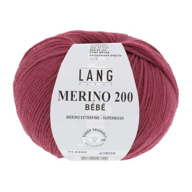 Lang Yarns - Merino 200 Bb Fv. 362 Burgunder