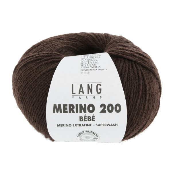 Lang Yarns - Merino 200 Bb Fv. 368 Mrk Brun