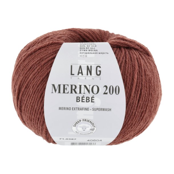 Lang Yarns - Merino 200 Bb Fv. 387 Mursten