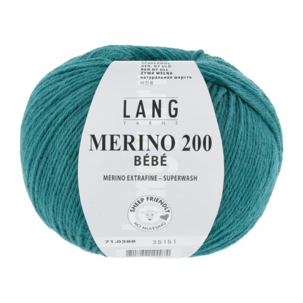 Lang Yarns - Merino 200 Bb Fv. 388 Petrol