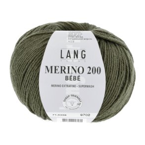 Lang Yarns - Merino 200 Bb Farve 398 Oliven