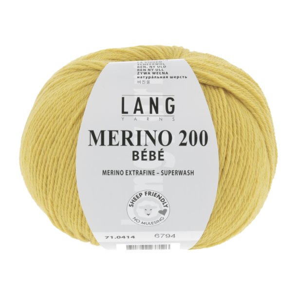 Lang Yarns - Merino 200 Bb Fv. 414 Sol Gul