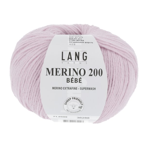 Lang Yarns - Merino 200 Bb Fv. 509 Lys Rosa