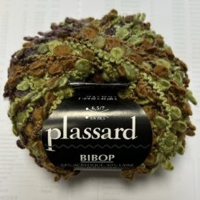 Plassard Bibop Effektgarn - Fv. 39 Brun/Grn Multi