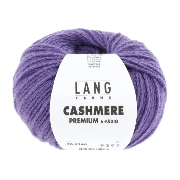 Lang Yarns - Cashmere Premium Fv. 346 Mrk Lilla