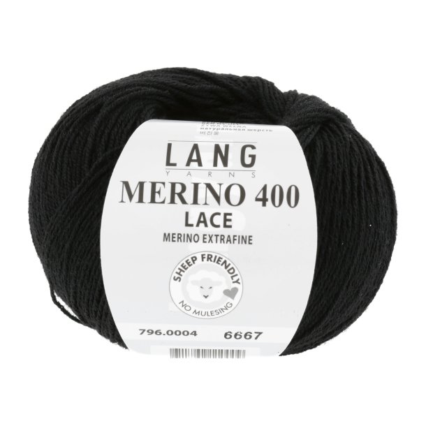 Lang Yarns - Merino 400 Lace Fv. 04 Sort