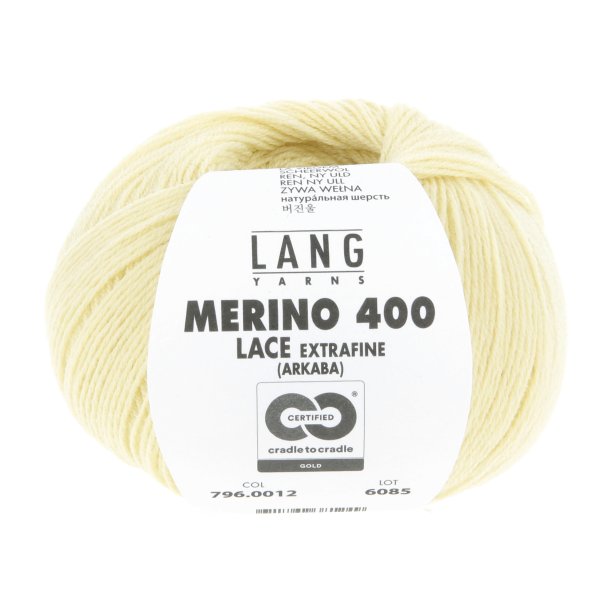 Lang Yarns - Merino 400 Lace Fv. 12 Baby Gul