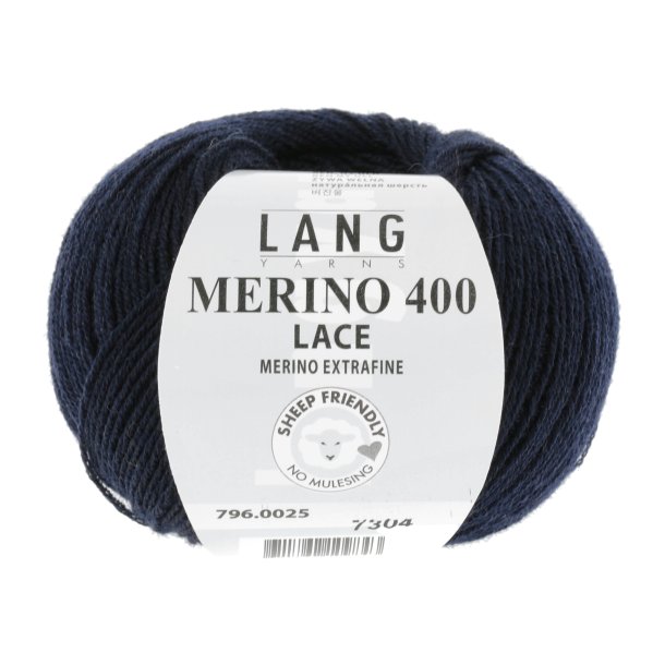 Lang Yarns - Merino 400 Lace Fv. 25 Marine Melange