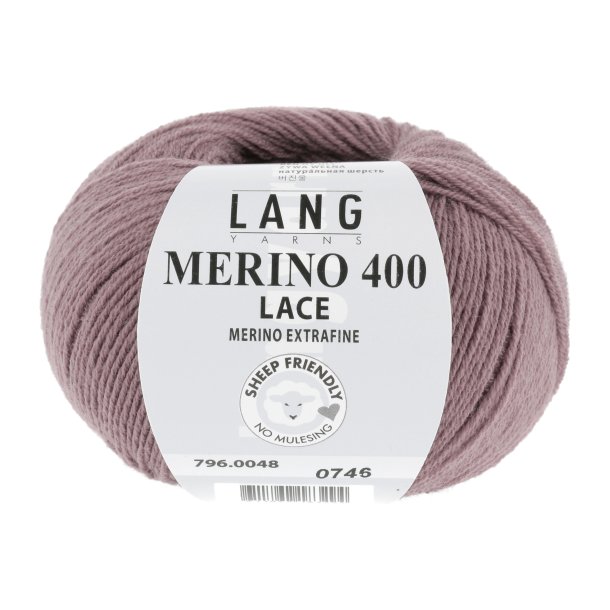 Lang Yarns - Merino 400 Lace Fv. 48 Dusky Pink