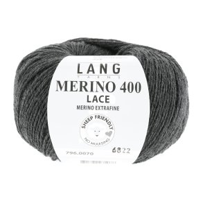 Lang Yarns - Merino 400 Lace Fv. 70 Antracit Melange