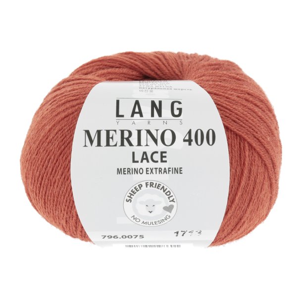 Lang Yarns - Merino 400 Lace Fv. 75 Brunorange