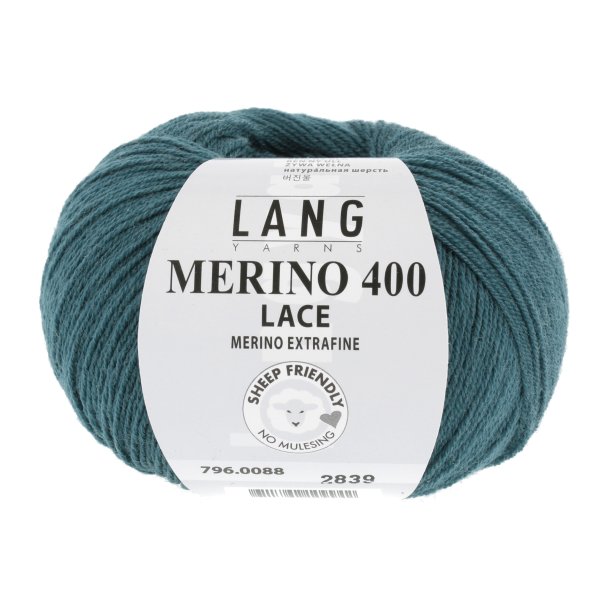 Lang Yarns - Merino 400 Lace Fv. 88 Petrol