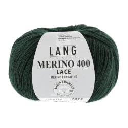 Lang Yarns - Merino 400 Lace Fv. 118 Mrk Grn