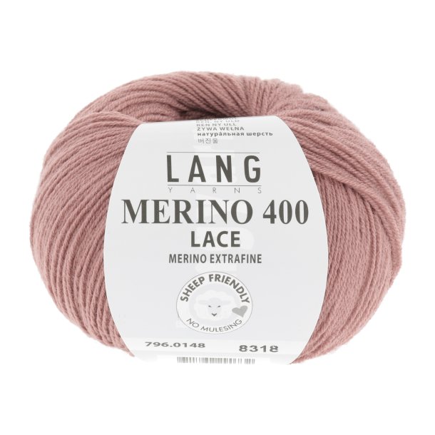 Lang Yarns - Merino 400 Lace Fv. 148 Rosentr