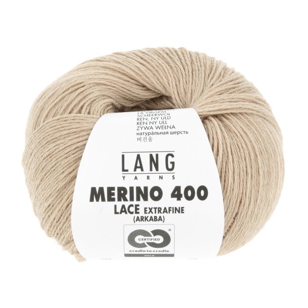 Lang Yarns - Merino 400 Lace Fv. 326 Beige Melange