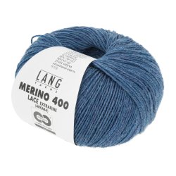 Lang Yarns - Merino 400 Lace Fv. 333 Lys Jeans Melange