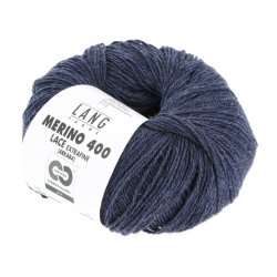 Lang Yarns - Merino 400 Lace Fv. 334 Mrk Jeans Melange