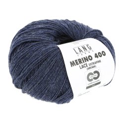 Lang Yarns - Merino 400 Lace Fv. 334 Mrk Jeans Melange