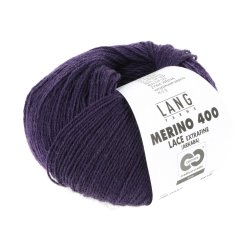 Lang Yarns - Merino 400 Lace Fv. 347 Lilla Melange