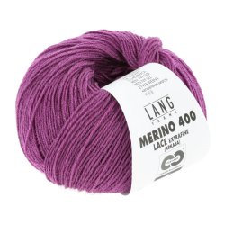 Lang Yarns - Merino 400 Lace Fv. 366 Fuchsia Melange