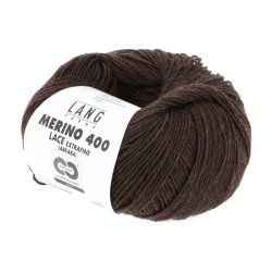 Lang Yarns - Merino 400 Lace Fv. 368 Mrk Brun Melange