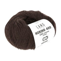 Lang Yarns - Merino 400 Lace Fv. 368 Mrk Brun Melange
