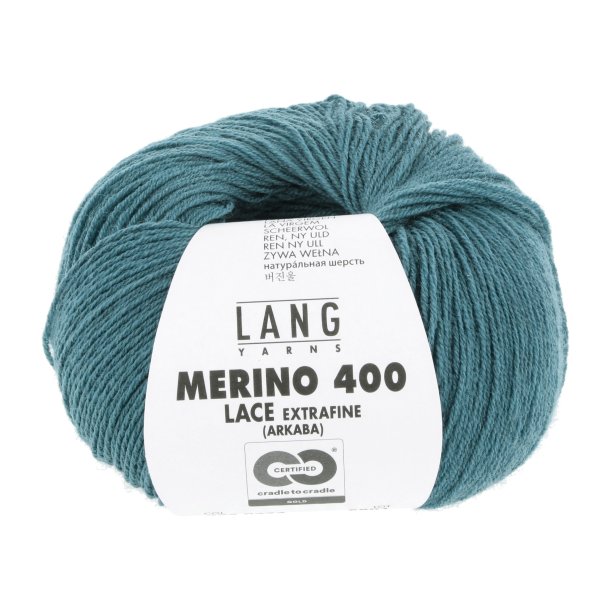 Lang Yarns - Merino 400 Lace Fv. 373 Emerald Melange