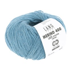 Lang Yarns - Merino 400 Lace Fv. 378 Turkis Melange