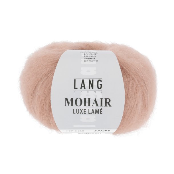 Lang Yarns - Mohair Luxe Lam&egrave; Fv. 128 Slv/Laks