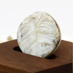 Plast Knap i Marmor Look 20 mm Pose m/ 10 Stk.