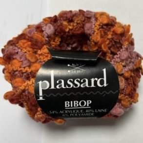Plassard Bibop Effektgarn - Fv. 27 Lilla/Orange/Rd Multi