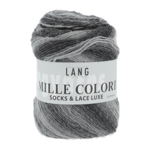 Lang Yarns - Mille Colori Socks & Lace Luxe Fv. 03 Antracit/Lysgr�/S�lv