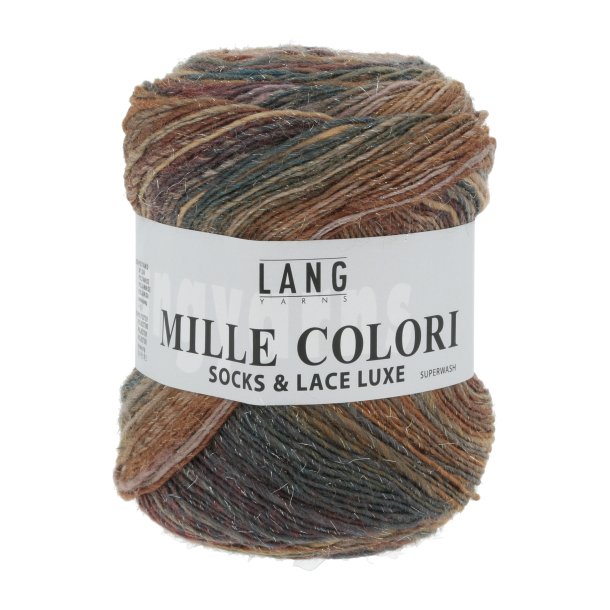Lang Yarns - Mille Colori Socks &amp; Lace Luxe Fv. 28 Salmon/Brun/Grn