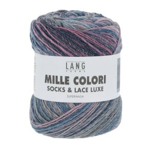 Lang Yarns - Mille Colori Socks & Lace Luxe Fv. 202 Jeans