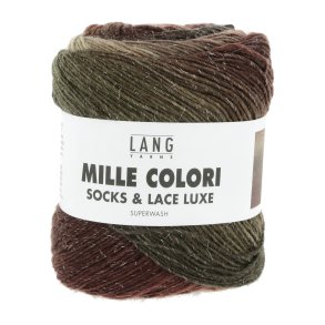 Lang Yarns - Mille Colori Socks & Lace Luxe Fv. 210 Beige/Brun/Cognac