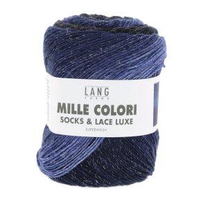 Lang Yarns - Mille Colori Socks & Lace Luxe Fv. 215 Navy/Bl�/Petrol