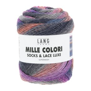 Lang Yarns - Mille Colori Socks & Lace Luxe Fv. 218 Violet/Gr�/Cyclamen