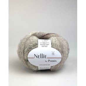 Nellie - By Permin Fv. 403 Beige/Aubergine/Brun