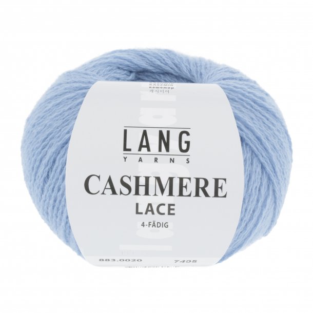 Lang Yarns - Cashmere fv. 20 Lyseblå - LANG - CASHMERE LACE - SPAR 20% - Thecornershop.dk - Billigt Garn, og Interiør.