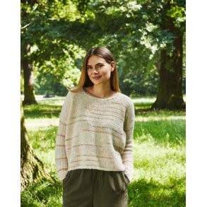 Nellie By Permin - Patentbluse med ribrmer - Enkeltopskrift 892403