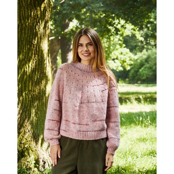 Nellie By Permin - Sweater med rundt brestykke - Enkeltopskrift 892406