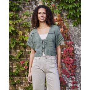  Nellie By Permin - Kort tr�je med I-cordkant & bindeb�nd - Enkeltopskrift 892417