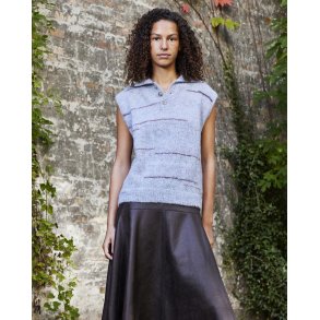  Nellie By Permin - Vest/top med polokrave - Enkeltopskrift 892418