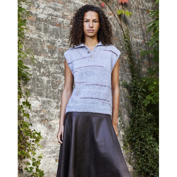  Nellie By Permin - Vest/top med polokrave - Enkeltopskrift 892418