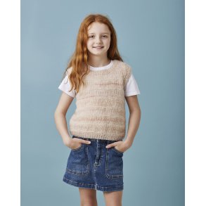  Nellie By Permin - Vest med strukturm�nster 4�12 �r - Enkeltopskrift 892420