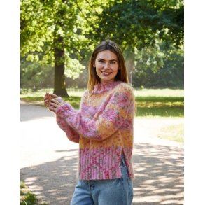 Bella C By Permin - Stribet raglan - Enkeltopskrift 8931100