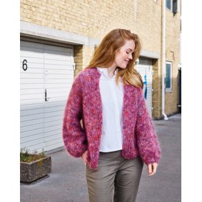 Lang Cardigan i 2 Trde Bella Color - Enkeltopskrift 893189 