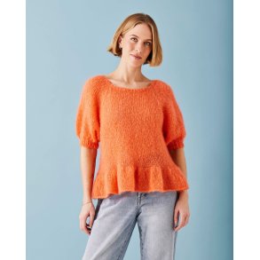 Bella By Permin - Bluse med pufrme og flsekant - Enkeltopskrift Nr. 8932100
