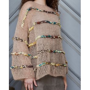 Bella By Permin - Oversize sweater med striber i Rico - Enkeltopskrift 8932130